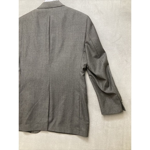 Jos A Bank Signature Collection Grey Plaid 43R 100% Wool Pants 36x29 - Picture 13 of 16